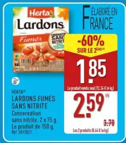 ALDI Herta Lardons Fumés Sans Nitrite offre