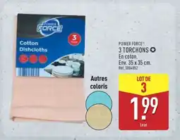 ALDI POWER FORCE 3 TORCHONS offre
