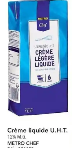 METRO Crème liquide u.h.t. offre