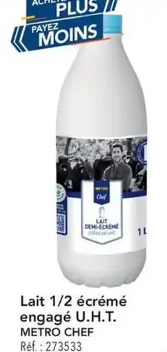METRO Lait 1/2 écrémé engagé u.h.t. metro chef offre