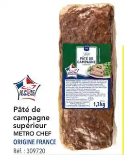METRO Pâté de campagne supérieur metro chef offre