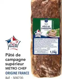 METRO Pâté de campagne supérieur metro chef offre