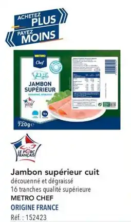 METRO Jambon supérieur cuit offre