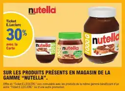 E.Leclerc Express Nutella offre