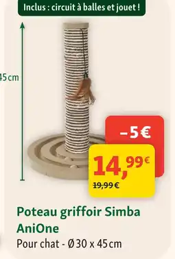Maxi Zoo Anione poteau griffoir simba offre