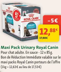 Maxi Zoo Royal canin maxi pack urinary offre