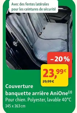 Maxi Zoo Anione couverture banquette arrière offre