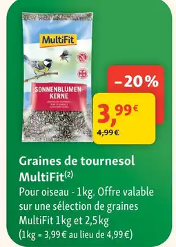 Maxi Zoo Multifit graines de tournesol offre
