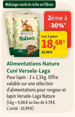 Maxi Zoo Versele-laga alimentations nature cuni offre