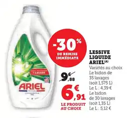 Super U Ariel lessive liquide offre