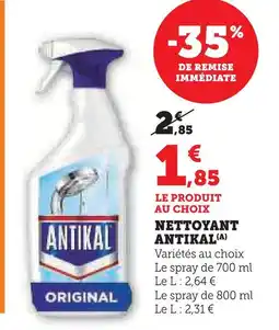 Super U Antikal nettoyant offre