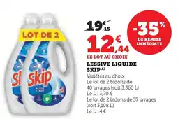 Super U Skip lessive liquide offre