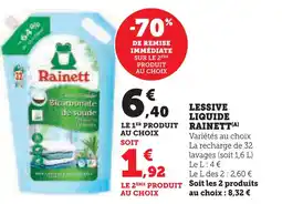 Super U Rainett lessive liquide offre