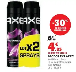 Super U Axe déodorant(a) offre