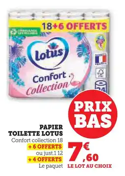 Super U Lotus papier toilette offre