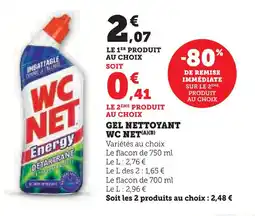 Super U Wc net gel nettoyant offre