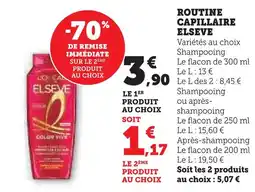 Super U L'oréal routine capillaire offre