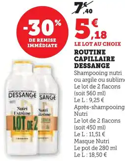Super U Dessange routine capillaire offre
