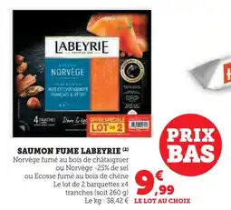 Super U Labeyrie saumon fumé norvège offre