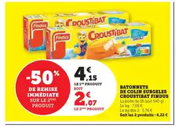 Super U Findus bâtonnets de colin surgelés croustibat offre
