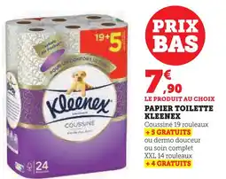 Super U Kleenex papier toilette coussiné offre