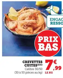Super U Crevettes cuites offre