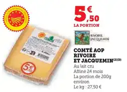 Super U Rivoire et jacquemin comté aop offre