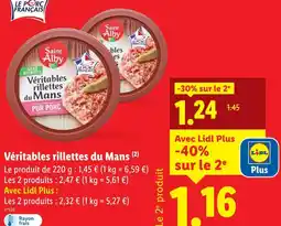 Lidl Saint alby véritables rillettes du mans offre