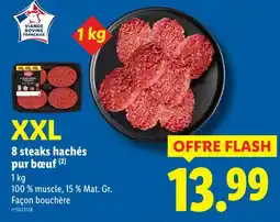 Lidl Xxl 8 steaks hachés pur bœuf offre