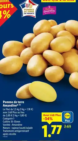 Lidl Princesse amandine pomme de terre amandine offre