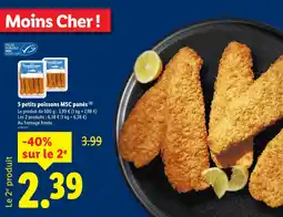 Lidl 5 petits poissons panés offre