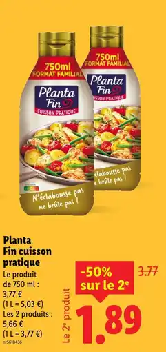 Lidl Planta fin planta fin cuisson pratique offre