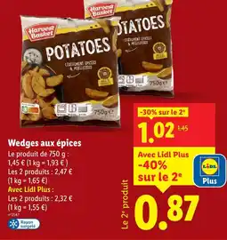 Lidl Harvest basket wedges aux épices offre