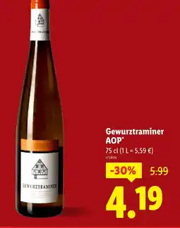 Lidl Gewurztraminer aop offre