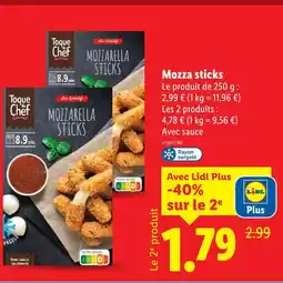 Lidl Toque du chef mozza sticks offre