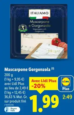 Lidl Italiamo mascarpone gorgonzola offre