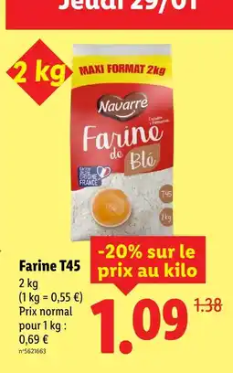 Lidl Navarre farine t45 offre