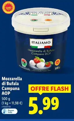 Lidl Italiamo mozzarella di bufala campana aop offre