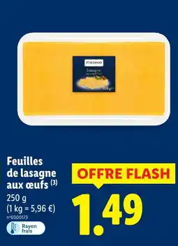 Lidl Italiamo feuilles de lasagne aux œufs offre