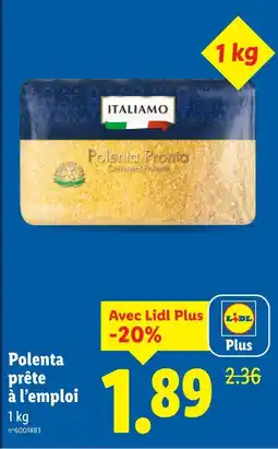 Lidl Italiamo polenta prête à l'emploi offre