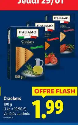Lidl Italiamo crackers offre