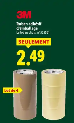Lidl 3m ruban adhésif d’emballage offre
