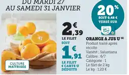 U Express U orange à jus offre