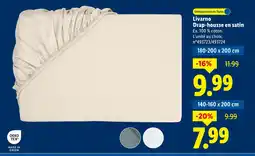 Lidl Livarno drap-housse en satin offre