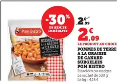 U Express Pom bistro pommes de terre à la graisse de canard surgelées offre