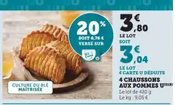 U Express U 4 chaussons aux pommes offre