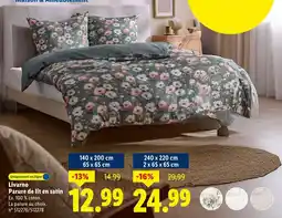 Lidl Livarno parure de lit en satin offre