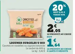 U Express U bio legumes surgeles offre
