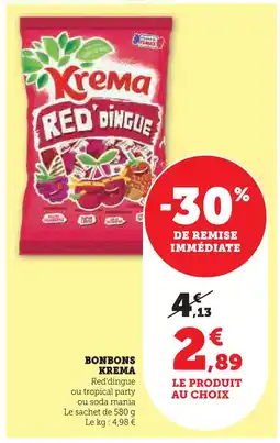 U Express Krema bonbons red'dingue offre