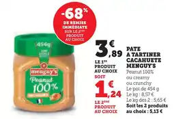 U Express Menguy's pâte à tartiner cacahuète offre